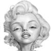 Marilyn Monroe caricatura
