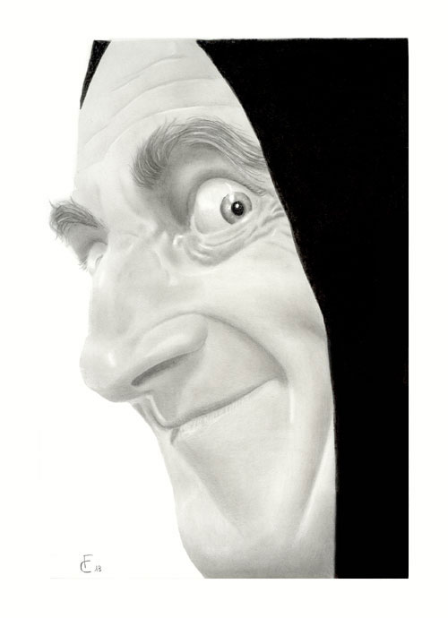Marty Feldman ritratto a matita Igor
